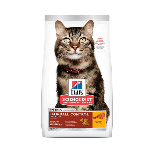 Alimento Seco De Hills Adult 7+ Hair Ball