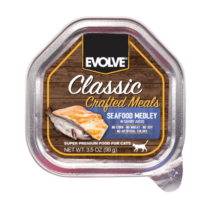 Alimento Húmedo De Evolve Bandeja Seafood