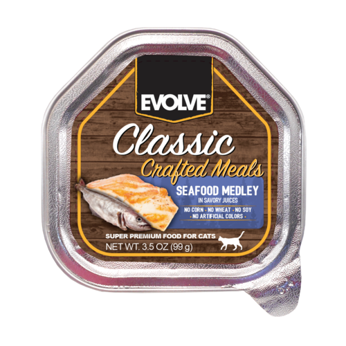 Alimento Húmedo De Evolve Bandeja Seafood