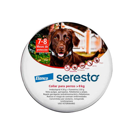 Desparasitante Seresto Perros Mayor de 8Kg en Collar