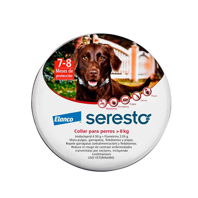Desparasitante Seresto Perros Mayor de 8Kg en Collar