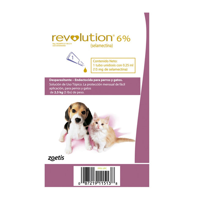 Desparasitante Revolution 6% Interno y Externo 1M