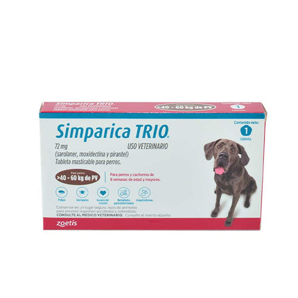 Desparasitante Simparica Trio Interno y Externo