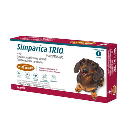 Desparasitante Simparica Trio Interno y Externo