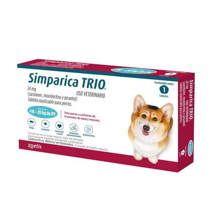 Desparasitante Simparica Trio Interno y Externo
