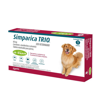 Desparasitante Simparica Trio Interno y Externo