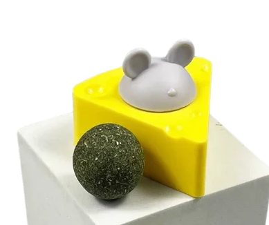 Bola de Catnip Diseño Queso, Hierba Gatuna