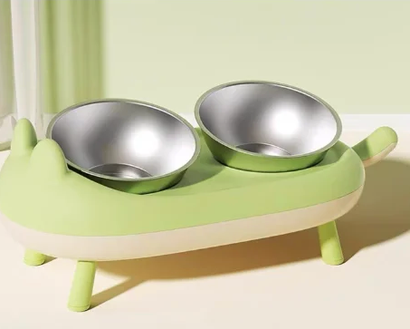 Comedero Miau Altura Ajustable Tazon Ceramica