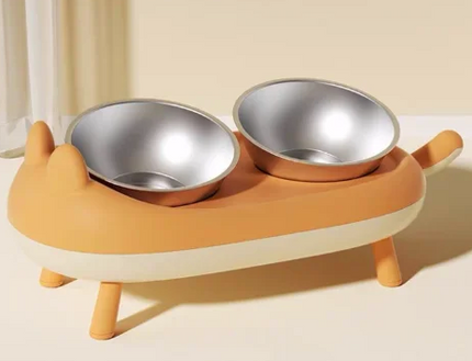 Comedero Miau Altura Ajustable Tazon Ceramica