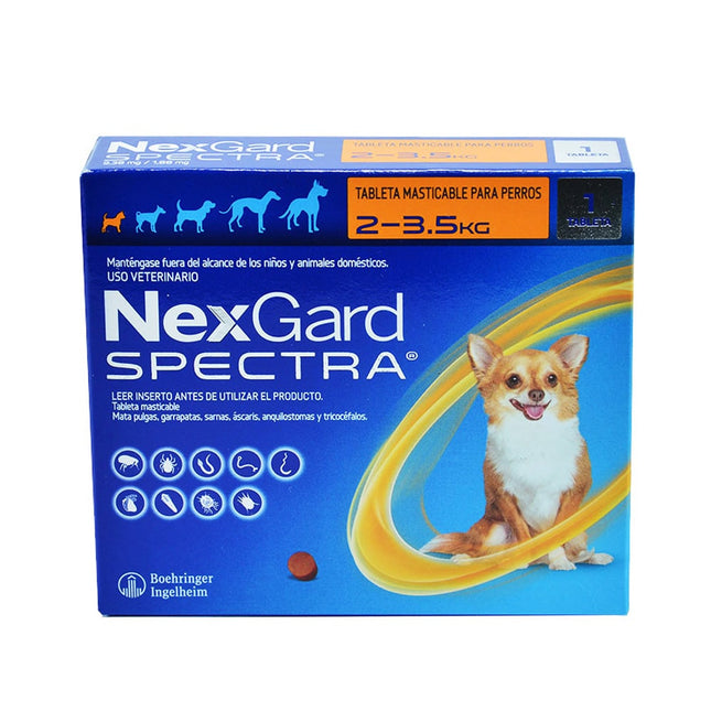 Desparasitante Nexgard Spectra Interno y Externo