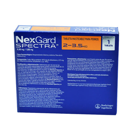 Desparasitante Nexgard Spectra Interno y Externo