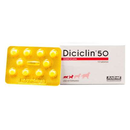 Diciclin 10 tabletas Antibiótico