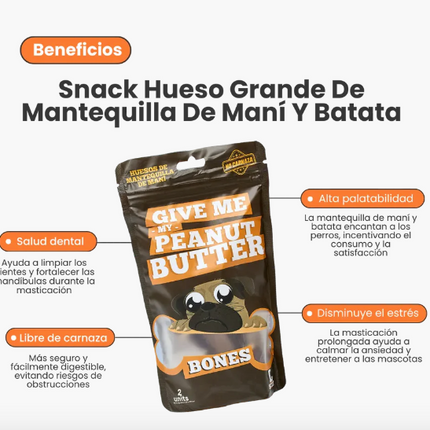 Hueso Grande Mantequilla de Mani y Batata