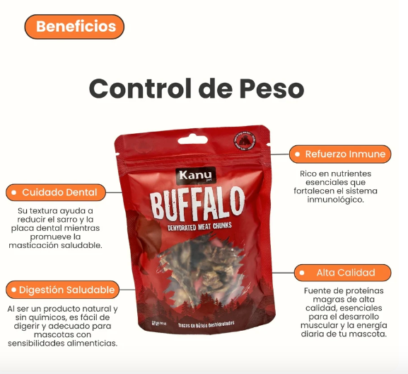 Buffalo Trozos de Bufalo Deshidratado