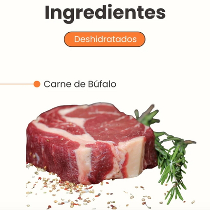 Buffalo Trozos de Bufalo Deshidratado