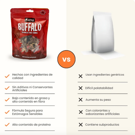Buffalo Trozos de Bufalo Deshidratado