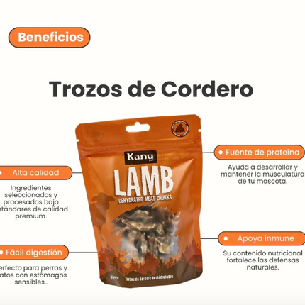 Lamb Trozos de Cordero Deshidratado