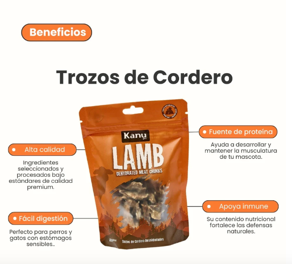 Lamb Trozos de Cordero Deshidratado