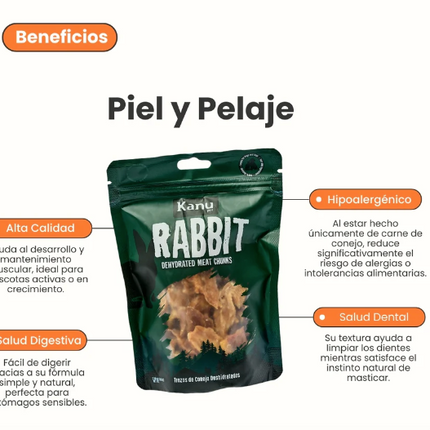 Rabbit Trozos de Conejo Deshidratado