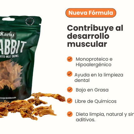 Rabbit Trozos de Conejo Deshidratado