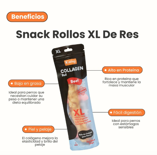 Rollo de Colageno XL de Res