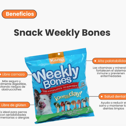 Weekly Bones Huesos Medianos Sabores Surtidos