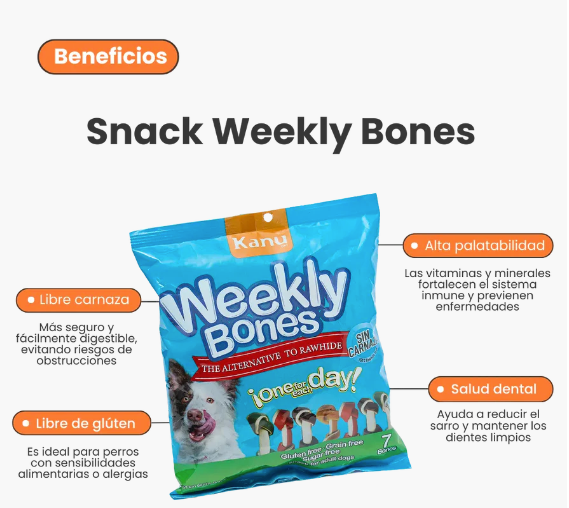 Weekly Bones Huesos Medianos Sabores Surtidos