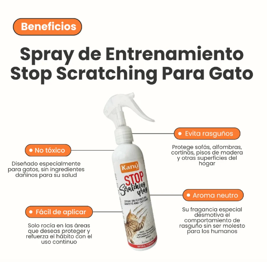 Spray de Entrenamiento Stop Scratching Gato