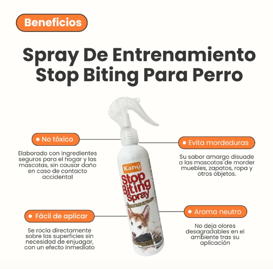 Spray de Entrenamiento Stop Biting Perro