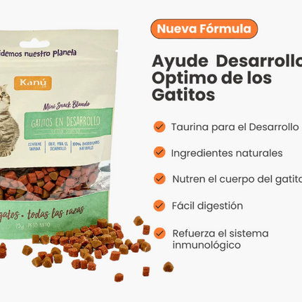 Mini Snacks Blandos Gatitos en Desarrollo