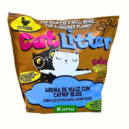 Arena 100% Maiz con Catnip Bliss, Hierba Gatuna