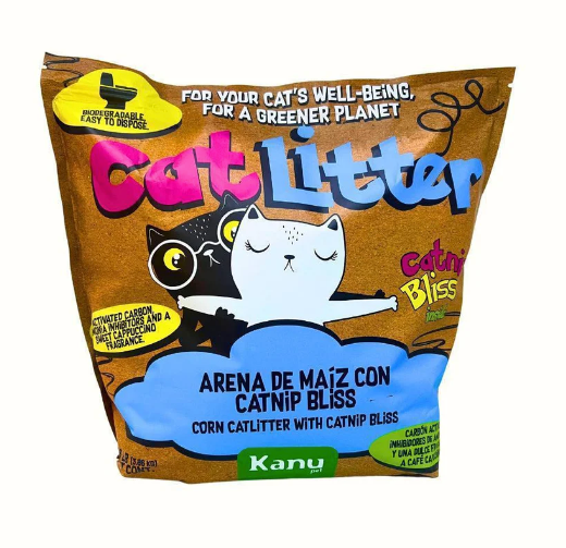 Arena 100% Maiz con Catnip Bliss, Hierba Gatuna