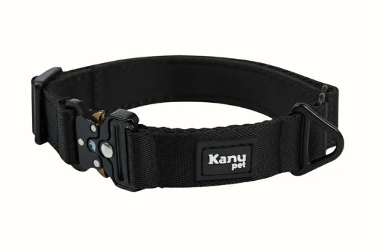 Collar Negro con Broche de Seguridad