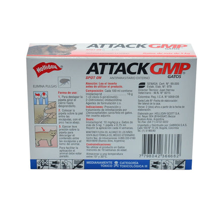 Desparasitante Attack Gatos Externo