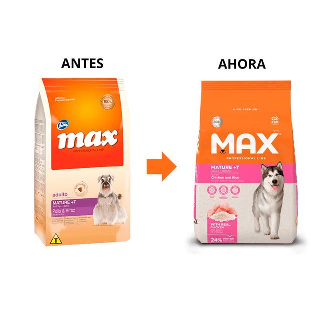 Alimento Seco Max Mature +7 Frango y Arroz