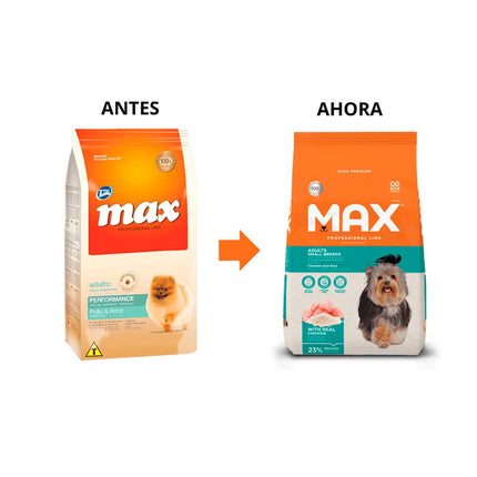 Alimento Seco Max Adulto Raza Peq Performance Pollo y Arroz