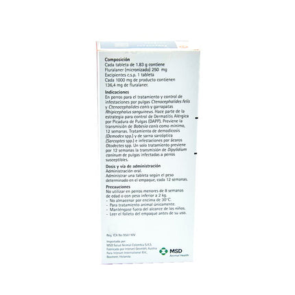 Desparasitante Bravecto 3 M Externo